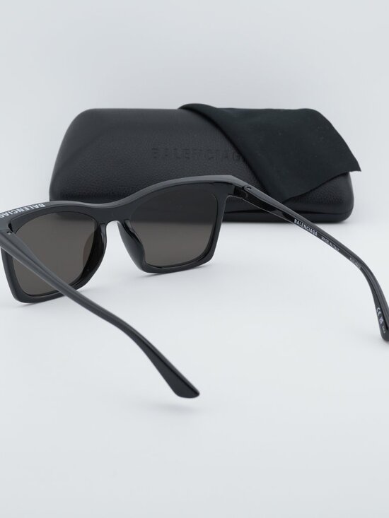 Balenciaga BB0099SA 001 Women Square Sunglasses - Black/Grey main image 7